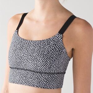 Lululemon Both Ways Bra Scatter Star Arctic Grey Black Sports Bra